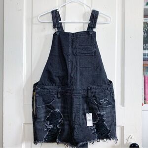 Women’s Black Short Overalls Express Size 12